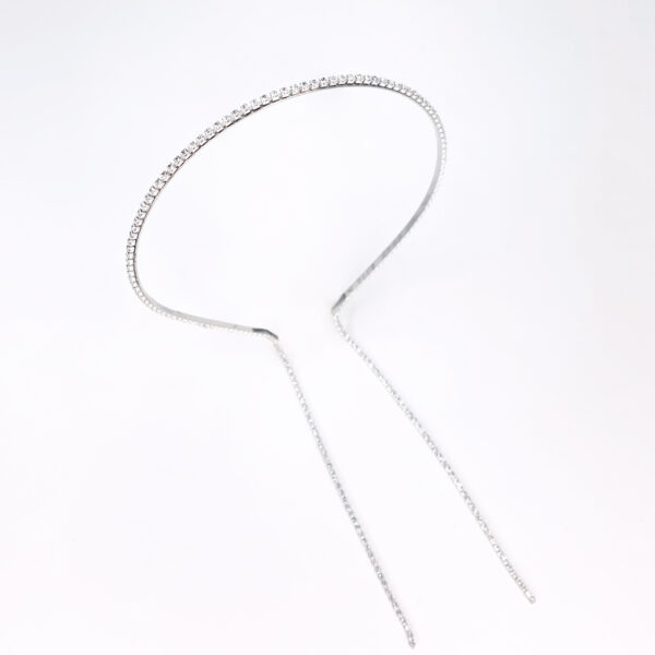 Serre-tête à strass simple avec tombant