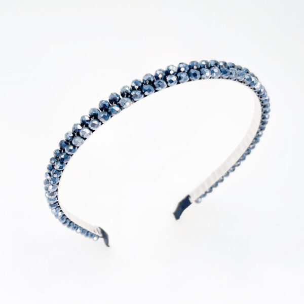 Serre-tête à strass anthracite glamour