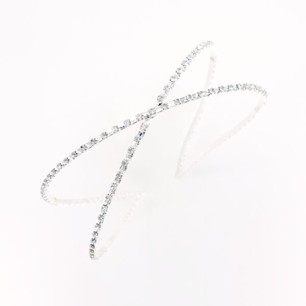 Serre-tête croisé à strass