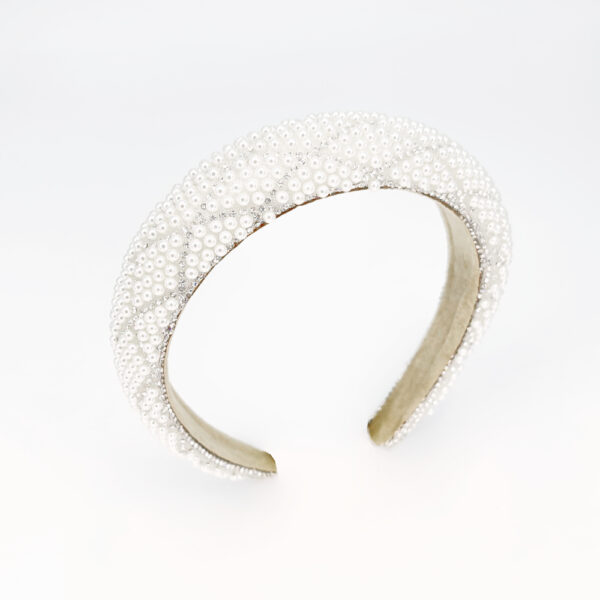 Serre-tête large perles motif losanges