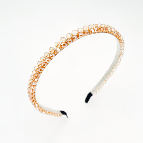 Serre-tête à strass orangé doré