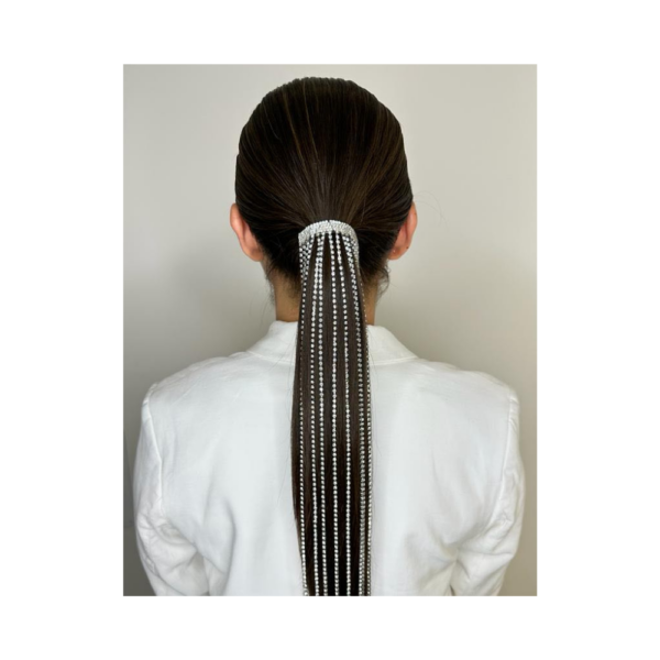 Pince à cheveux strass en cascade
