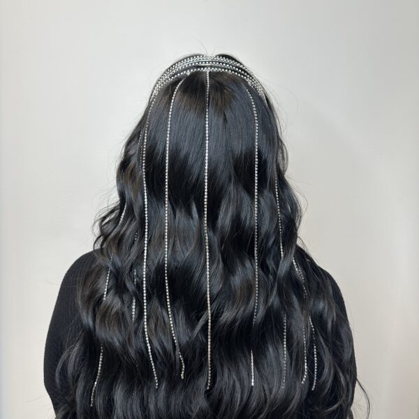 Serre-tête à strass en cascade