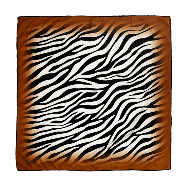 Imprimé zèbre noir, blanc et beige