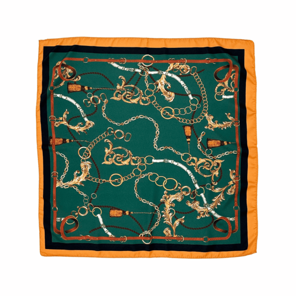 Imprimé hippique avec motif chaînes